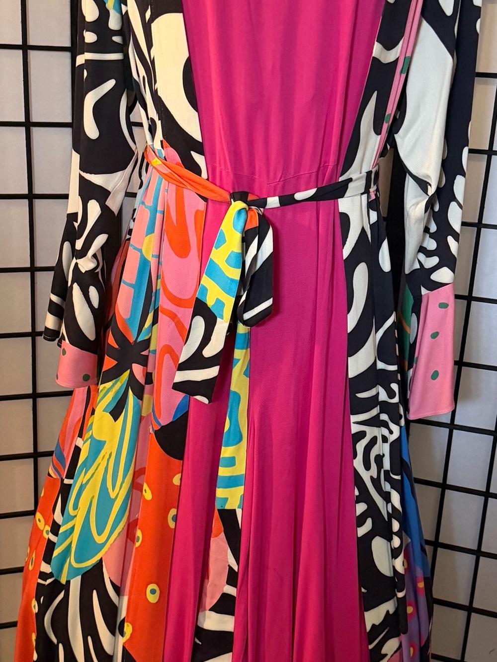 Sassy Jones Magenta and Multi-Color Abstract Panel Set